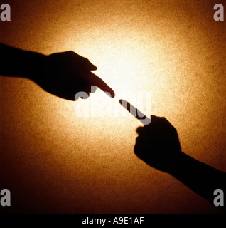 Deux mains Banque D'Images