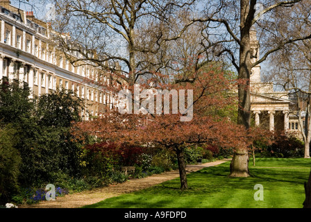 Eaton Square, jardins privés. St Peters Church, Belgravia. City of Westminster London SW1. L'Angleterre. HOMER SYKES Banque D'Images