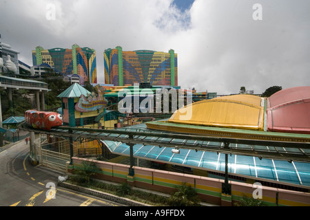 Parc d'attractions sur le bord de la falaise à Genting Highlands Malaisie Banque D'Images