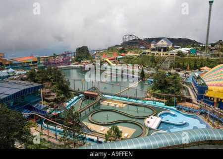 Parc d'attractions sur le bord de la falaise à Genting Highlands Malaisie Banque D'Images