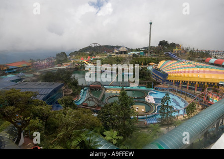 Parc d'attractions sur le bord de la falaise à Genting Highlands Malaisie Banque D'Images