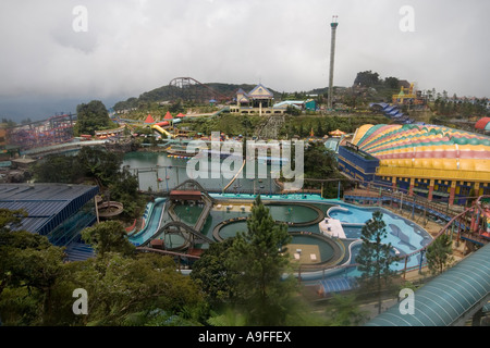 Parc d'attractions sur le bord de la falaise à Genting Highlands Malaisie Banque D'Images