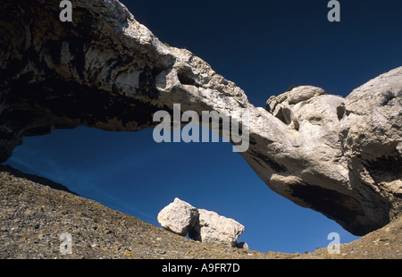 Arch, dans le massif des Calanques, France, Rhne-Alpes. Banque D'Images