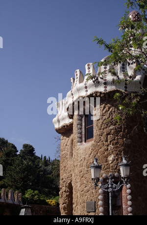 Parc Guell Pavillion Banque D'Images