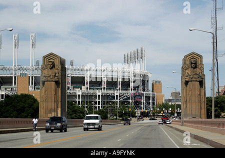 Cleveland OH, à l'extérieur de Jacobs Field Banque D'Images