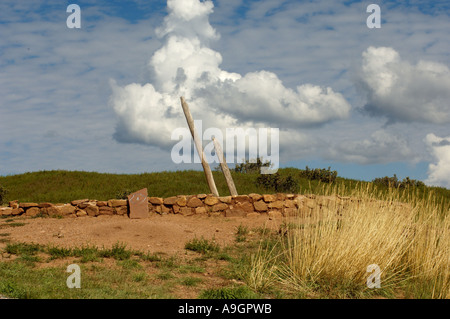 Kiva à Pecos Pueblo siège de la 17e siècle révolte Pueblo du Nouveau-Mexique. Photographie numérique Banque D'Images