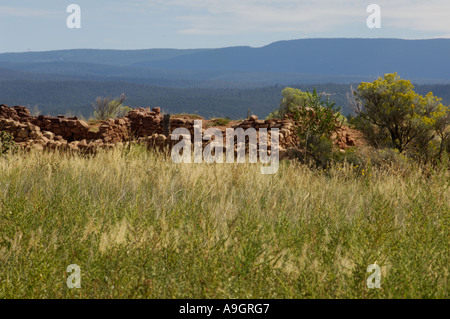 Ruines de Pecos Pueblo siège de la 17e siècle Pueblo se révoltent contre le régime espagnol dans le Nouveau Mexique. Photographie numérique Banque D'Images