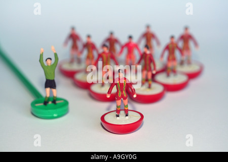 Subbuteo Galles Replica Les Joueurs de Football de Table Banque D'Images