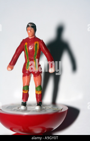 Subbuteo Galles Replica Les Joueurs de Football de Table Banque D'Images