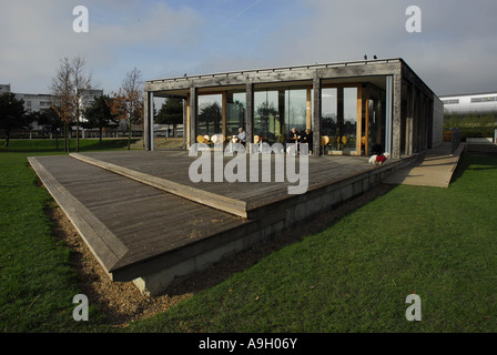 Thames Barrier Park cafe Banque D'Images