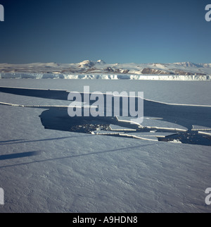 L'antarctique, durée de limite des glaces dans le Ross-Sea et transantarctic mountains, l'Antarctique Banque D'Images