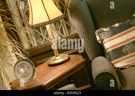 Rideau Hall Balance canapés lampes hall wall mural art photo flower table de chevet roman intérieur restaurant chic old patrimoine Banque D'Images