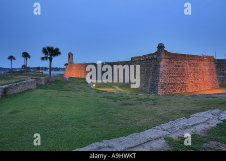 Castillo de San Marcos National Monument, l'enrichissement de la plus ancienne ville des États-Unis, la rue Augustine, Floride, USA Banque D'Images