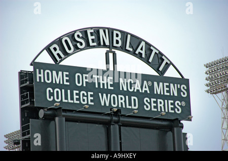 Rosenblatt Omaha Nebraska accueil Terrain de baseball de la NCAA Division I 1 Université collage world series Banque D'Images