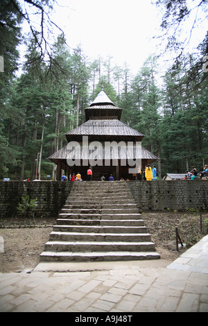 Hidimba temple, Manali, Himachal Pradesh, Inde Banque D'Images