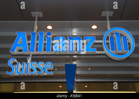 Suisse Zurich Logo Allianz Suisse Banque D'Images