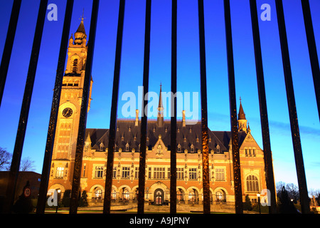 La photographie de voyage des Pays-Bas Hollande-du-Sud La Haye vredespaleis Palais de la paix cour internationale de justice Banque D'Images