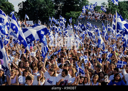 Saint Jean Baptiste du Québec Montréal célébrations Banque D'Images