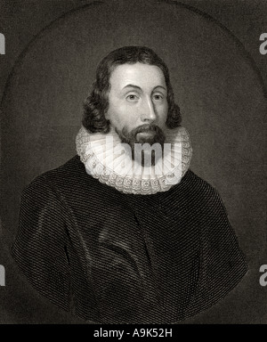John Winthrop, 1587/1588 - 1649. Né en anglais, Puritan est devenu le premier gouverneur de la colonie de la baie du Massachusetts. Banque D'Images