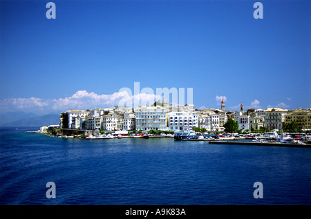 La ville de Corfu Kerkyra Greek Îles Ioniennes Grèce Europe Banque D'Images