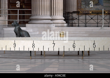 Pendule de Foucault au Panthéon Paris France Banque D'Images