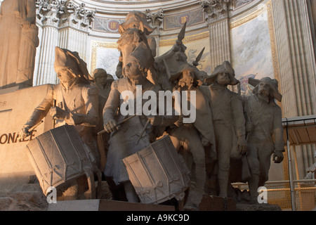 À partir de détails 'La Convention nationale' statue par Sicard à l'intérieur du Panthéon Paris France Banque D'Images