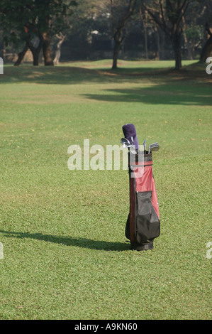 ANG99218 Clubs de Golf dans le sac de clubs Banque D'Images