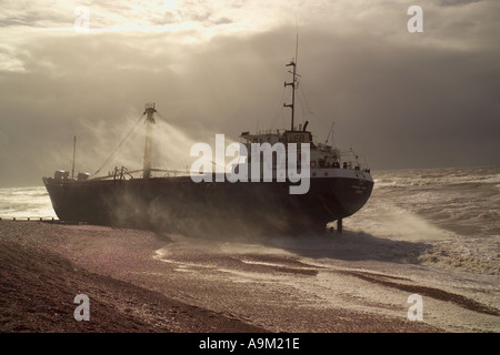 Maneve star ship s'échouer près de rye East Sussex Banque D'Images