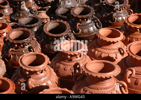 Pots en terre ANG99428 pièces montrent l'Inde Goa Modèle Formulaire Banque D'Images
