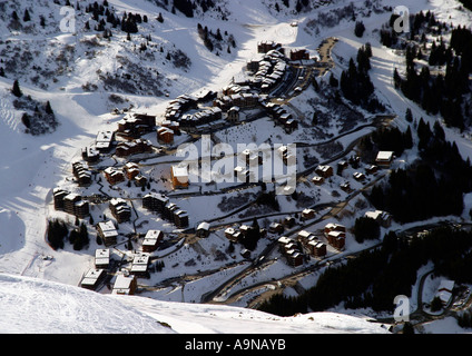 Avis de chalets à Méribel France Banque D'Images