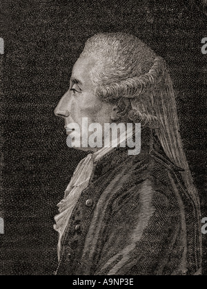 Jean Sylvain Bailly, 1736 - 1793. Mathématicien, astronome Français, franc-maçon et chef politique du début de la Révolution française. Banque D'Images