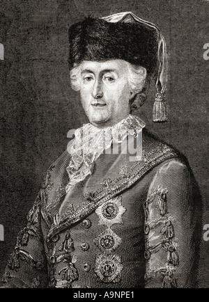 Catherine II, la Grande Catherine, 1729 - 1796. Né allemand impératrice de Russie Banque D'Images