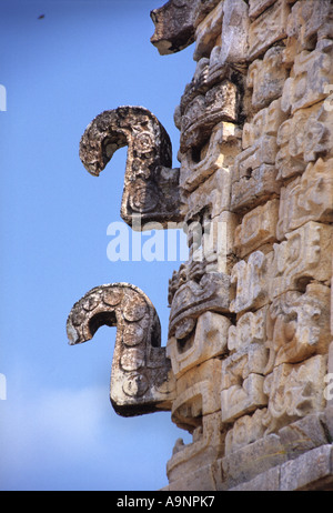 Masque de l'ACCS À UXMAL, Yucatan Mexique Banque D'Images