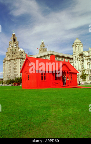 Peter Johansson s Swedish red house à la Liverpool Biennial Banque D'Images
