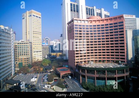 Financial District autour de Lotte World à Séoul Banque D'Images