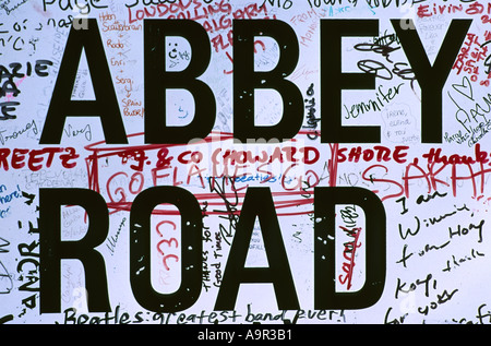 Signe d'Abbey Road London England UK Banque D'Images