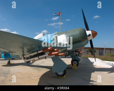Cuba avion de chasse en raison de museo giron à Playa Giron près de Baie des cochons Banque D'Images