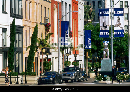 RODEO DRIVE À BEVERLY HILLS, LOS ANGELES Banque D'Images