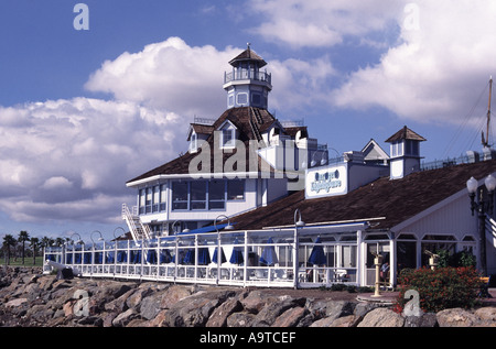 Village Littoral Phare Parkers Long Beach Los Angeles Banque D'Images
