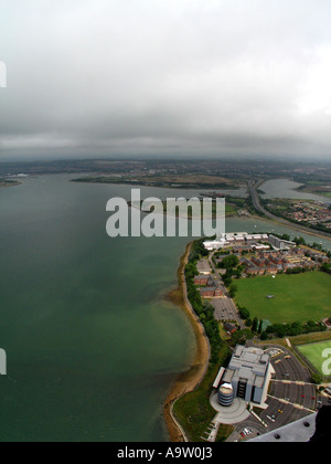 Vue aérienne de gosport et lee-sur-le-Solent. Banque D'Images