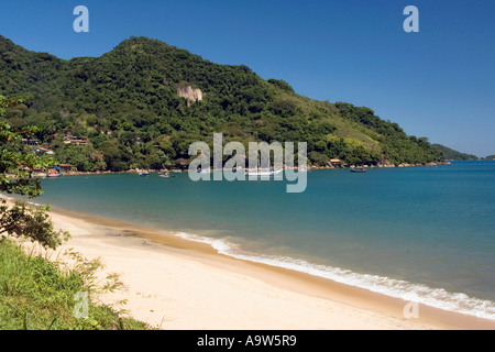 Picinguaba Beach Océan atlantique Ubatuba Sao Paulo Brésil Banque D'Images