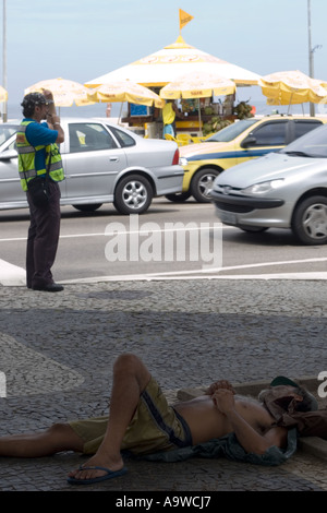 Sans-abri à Rio Banque D'Images