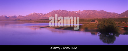 Du bon pasteur de l'église pittoresque Lac Tekapo ile sud Nouvelle Zelande Banque D'Images