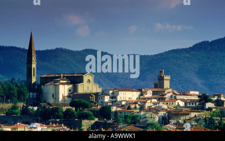 Italie, Toscane, ville Arezzo en Toscane, elevated view Banque D'Images