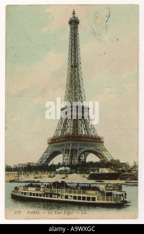 Paris Tour Eiffel 1908 Banque D'Images