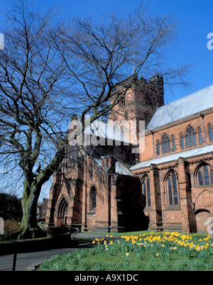 La cathédrale du sud-est, Carlisle, Cumbria, England, UK. Banque D'Images