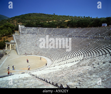 EPIDAURIS AMPHITHÉÂTRE RUINES GRÈCE Banque D'Images