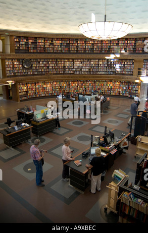 La bibliothèque publique de Stockholm Odenplan à Stadsbiblioteket La Suède est connue pour son architecture Banque D'Images