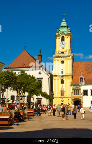 Namesti Hlavni la place principale de la vieille ville de Bratislava Slovaquie UE Banque D'Images