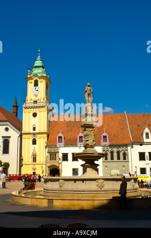 Namesti Hlavni la place principale de la vieille ville de Bratislava Slovaquie UE Banque D'Images